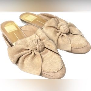 Dolce Vita Suede Mules with Bow - 7.5
